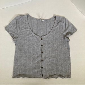 🌷5/$20🌷 Mudd Button Up Lettuce Edge Top